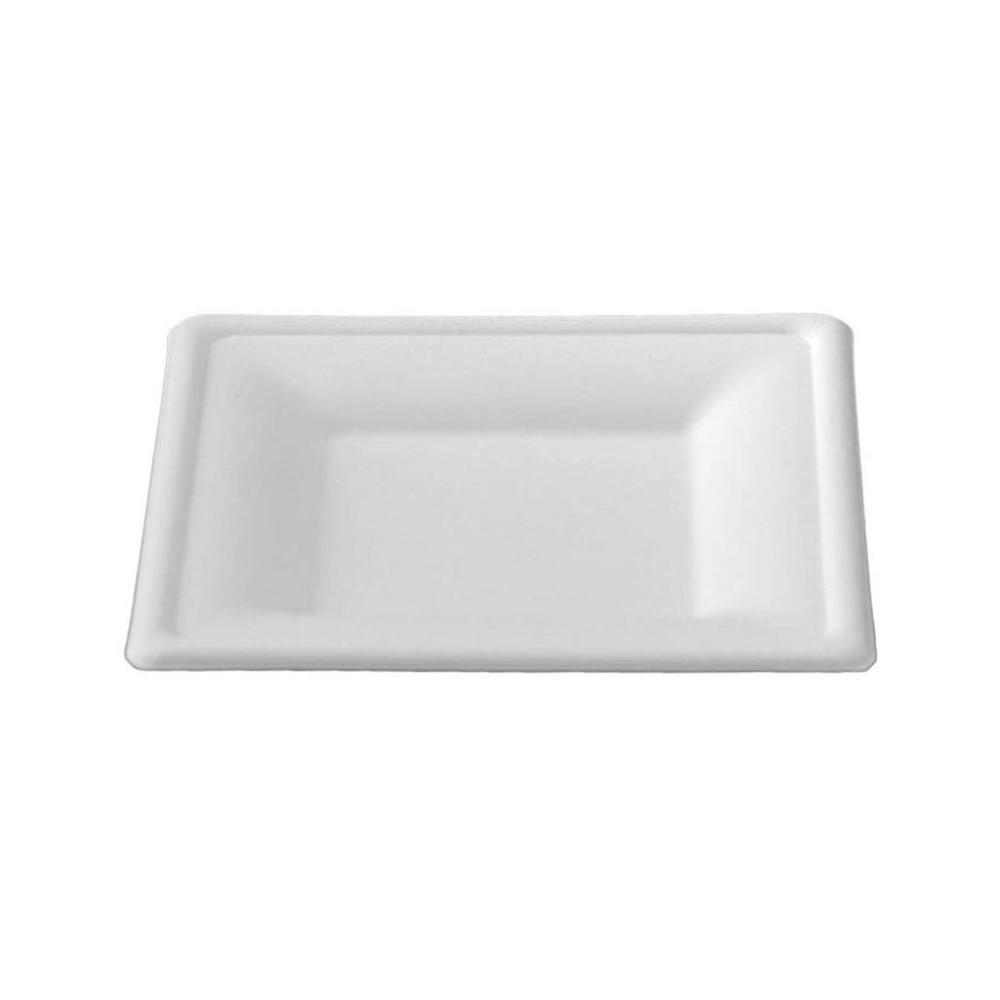 Piatto quadrato bio cm 26 pz 50