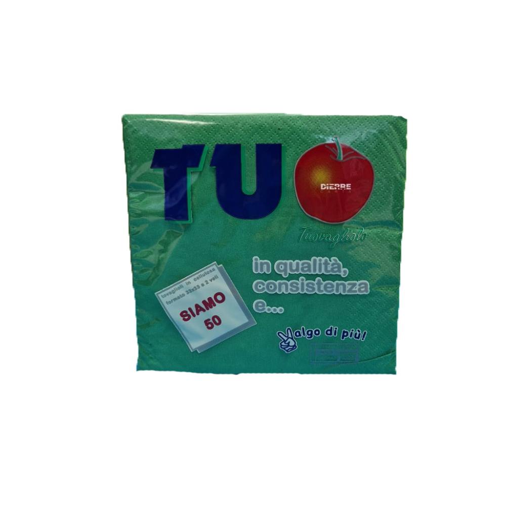 Tovaglioli 33x33 Verde pz 50