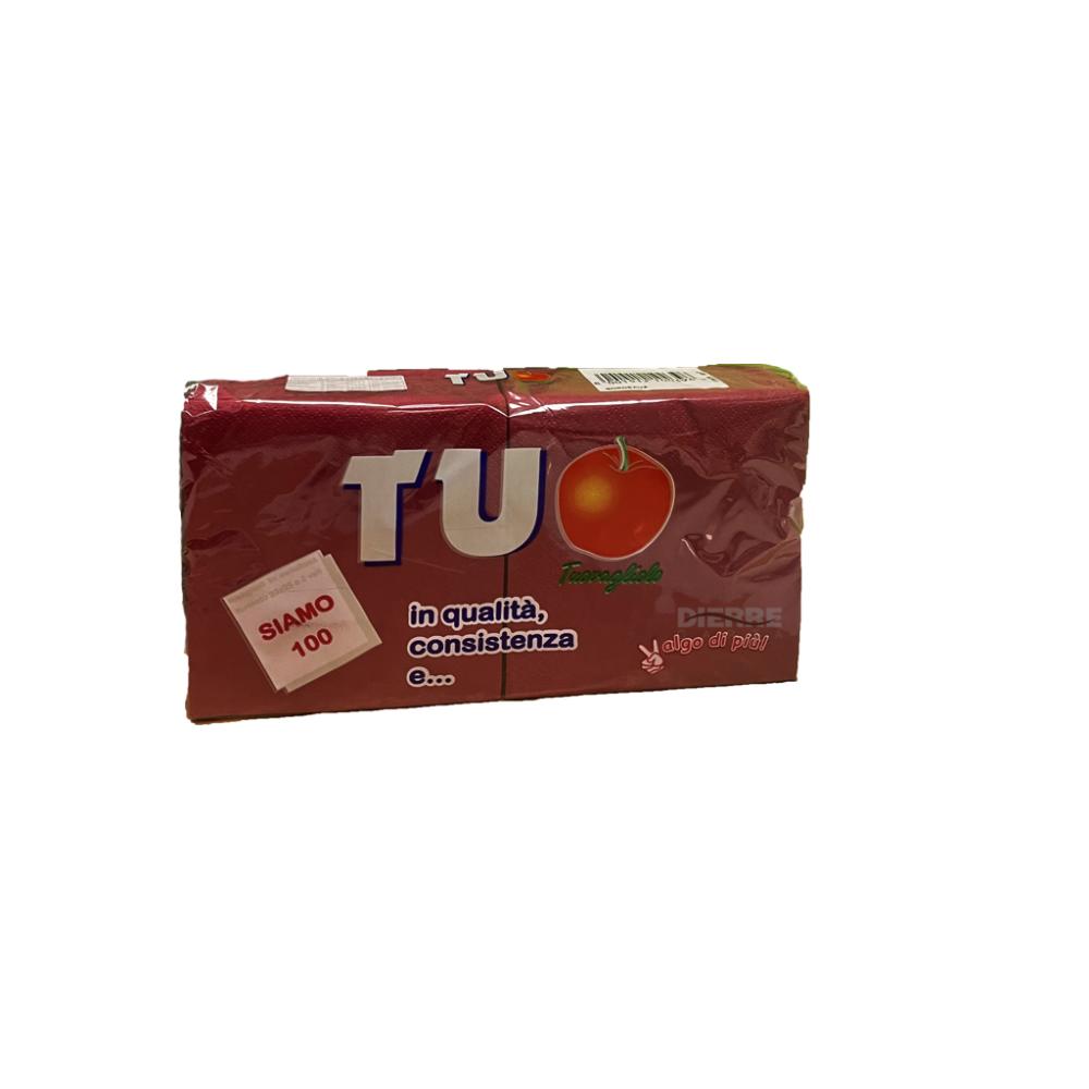 Tovaglioli 25x25 Bordeaux pz 100