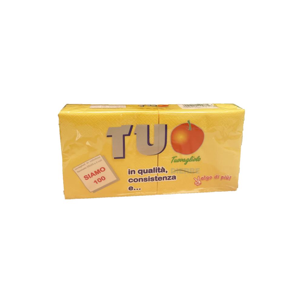 Tovaglioli 25x25 Giallo pz 100