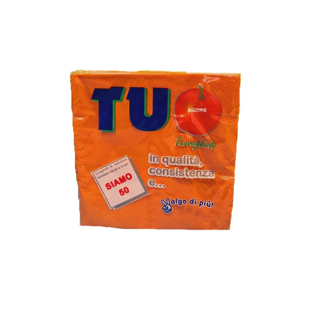 Tovaglioli 33x33 Arancione pz 50