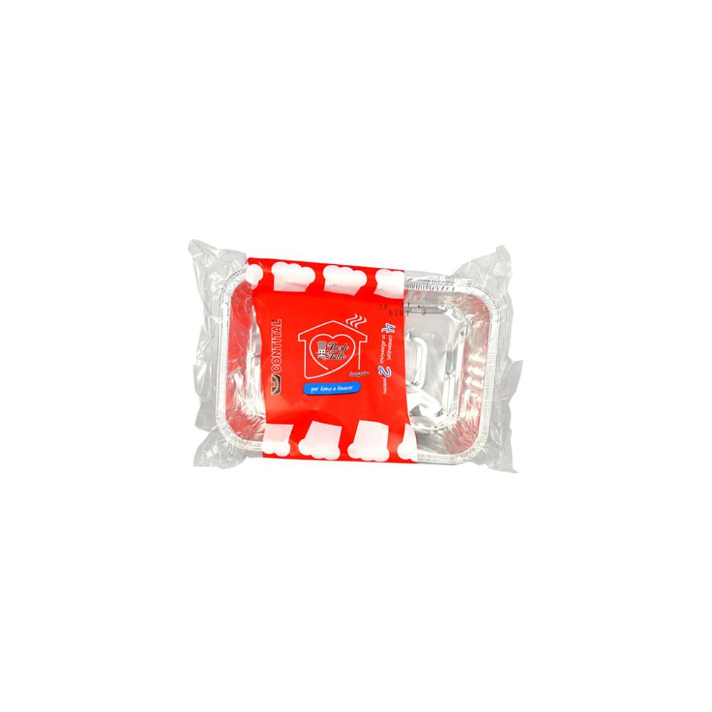 Vaschette casa 2 porzioni c/coperchio pz 4