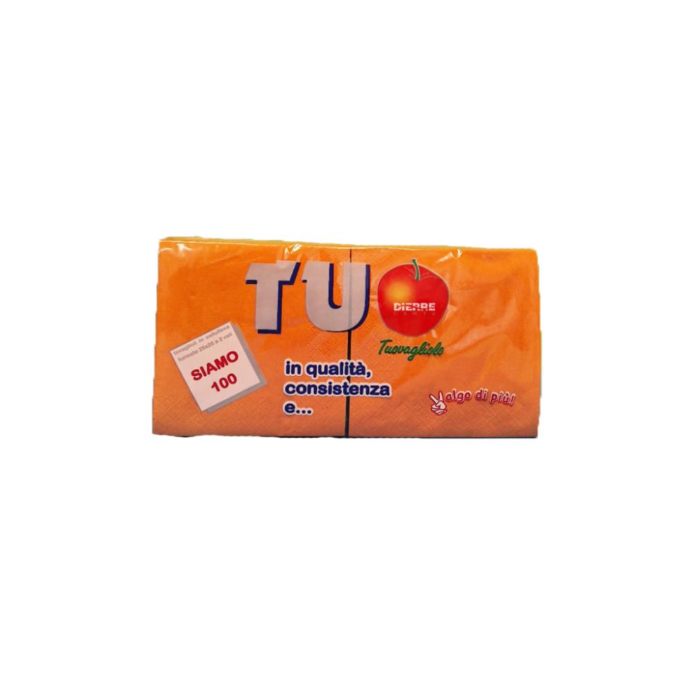 Tovaglioli 25x25 Arancione pz 100