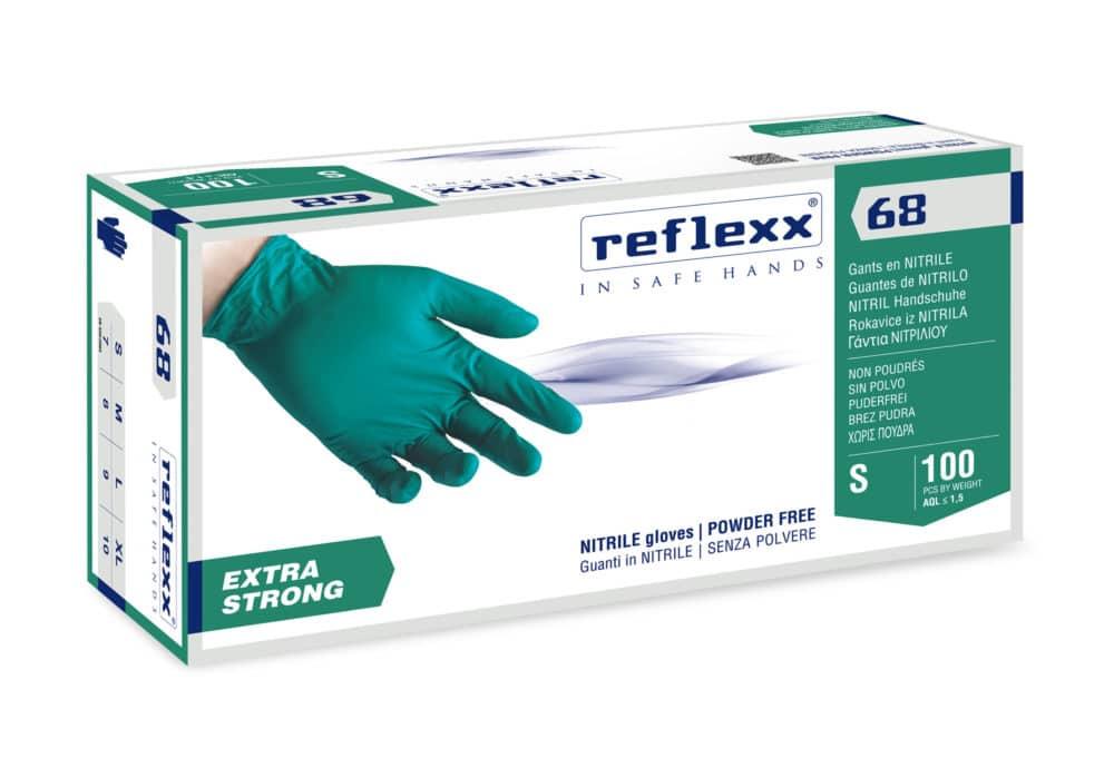 Reflex 68 - Guanti in nitrile extra strong pezzi 100