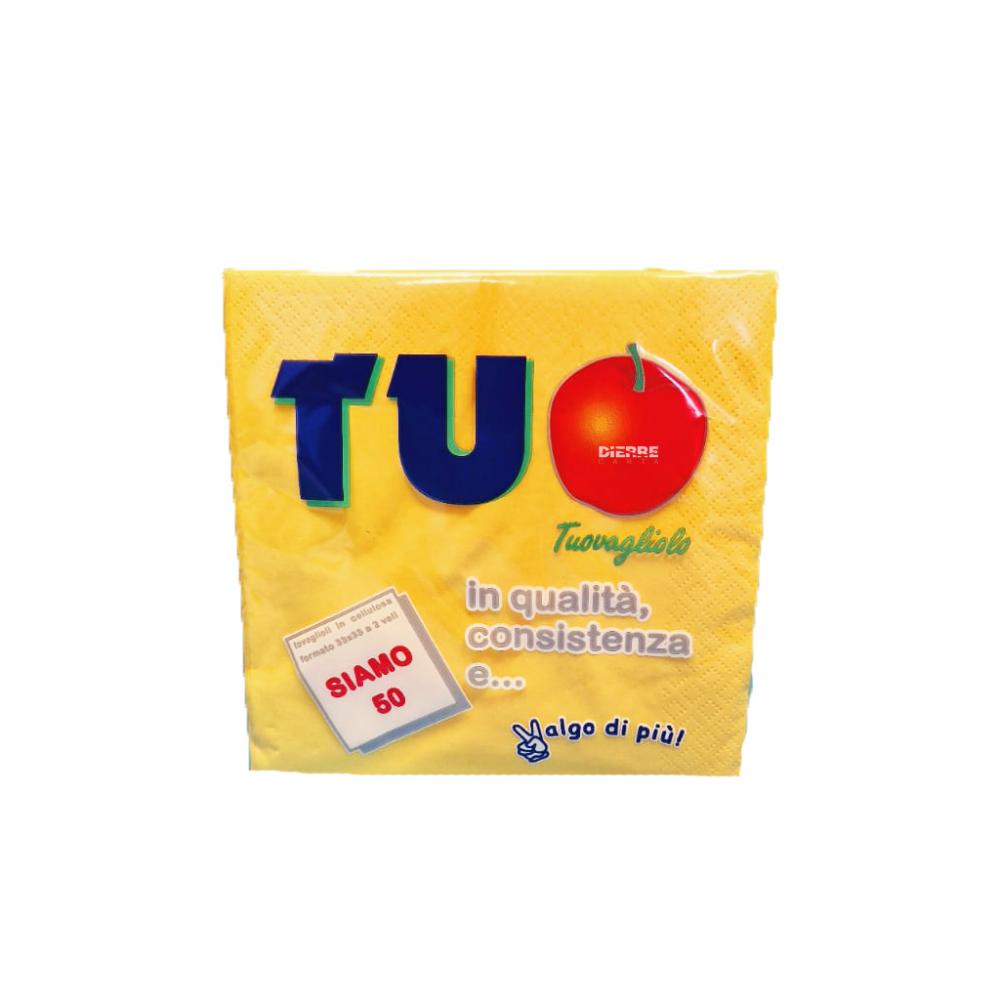 Tovaglioli 33x33 Giallo pz 50