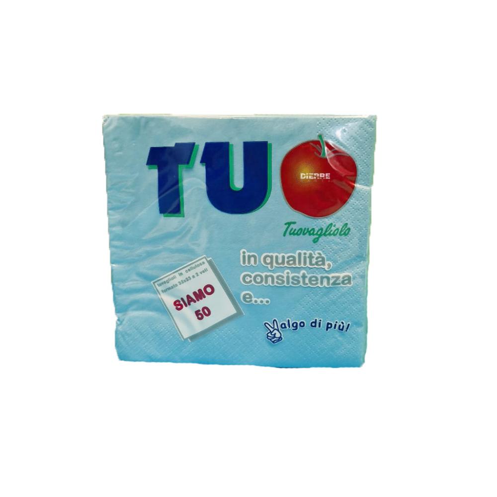 Tovaglioli 33x33 Azzurro pz 50