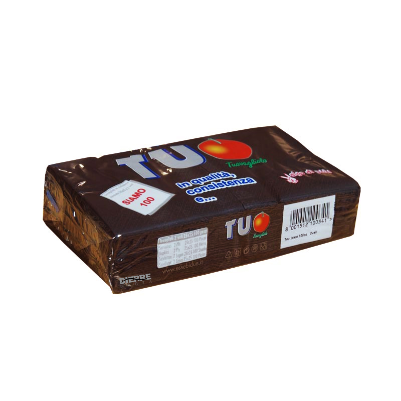 Tovaglioli 25x25 Marrone pz 100