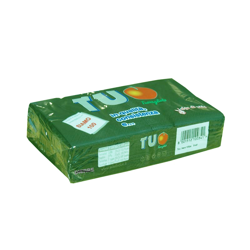 Tovaglioli 25x25 Verde pz 100