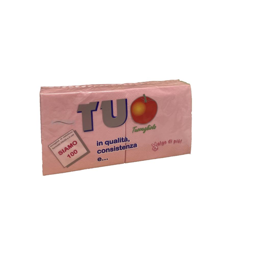 Tovaglioli 25x25 Rosa pz 100