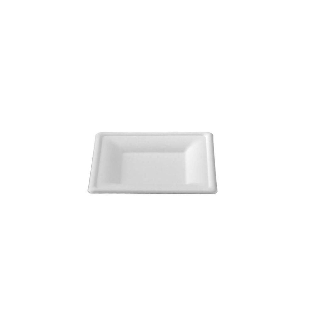 Piatto quadrato bio cm 20 pz 50