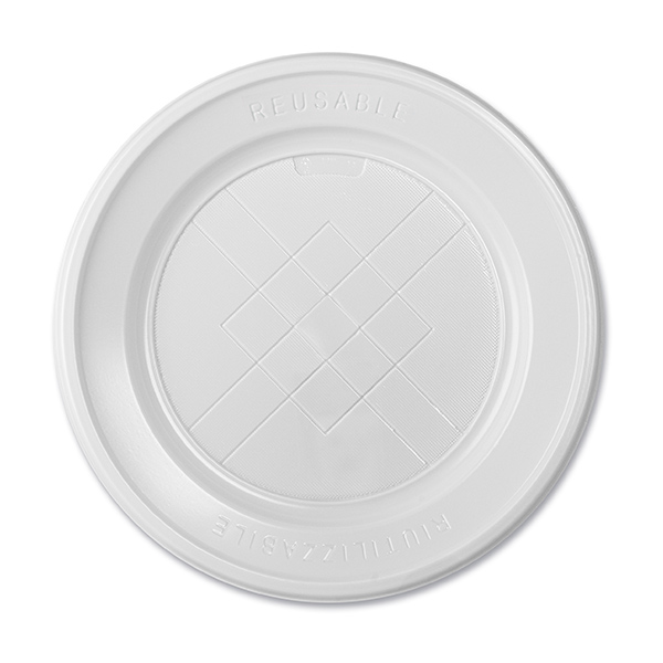 Piatto liscio in plastica pezzi 50