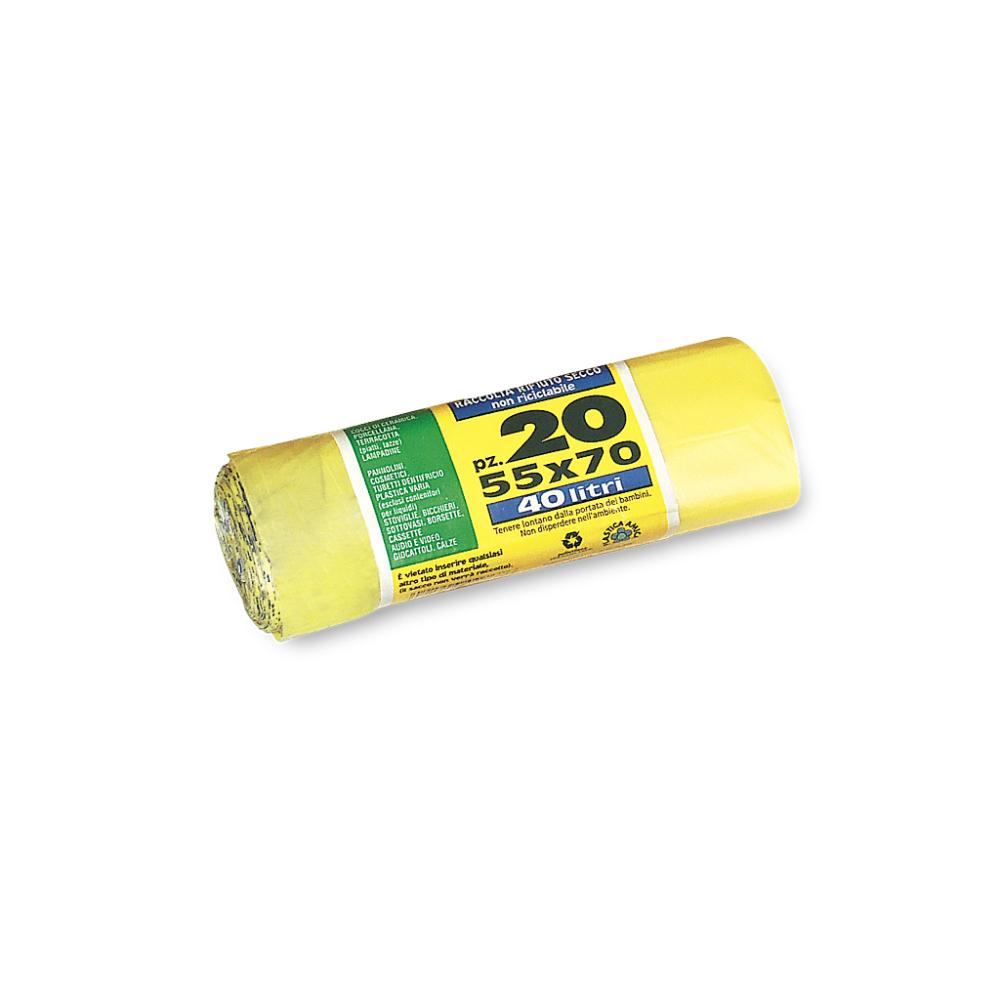 Sacchi 55x70 giallo pz 20