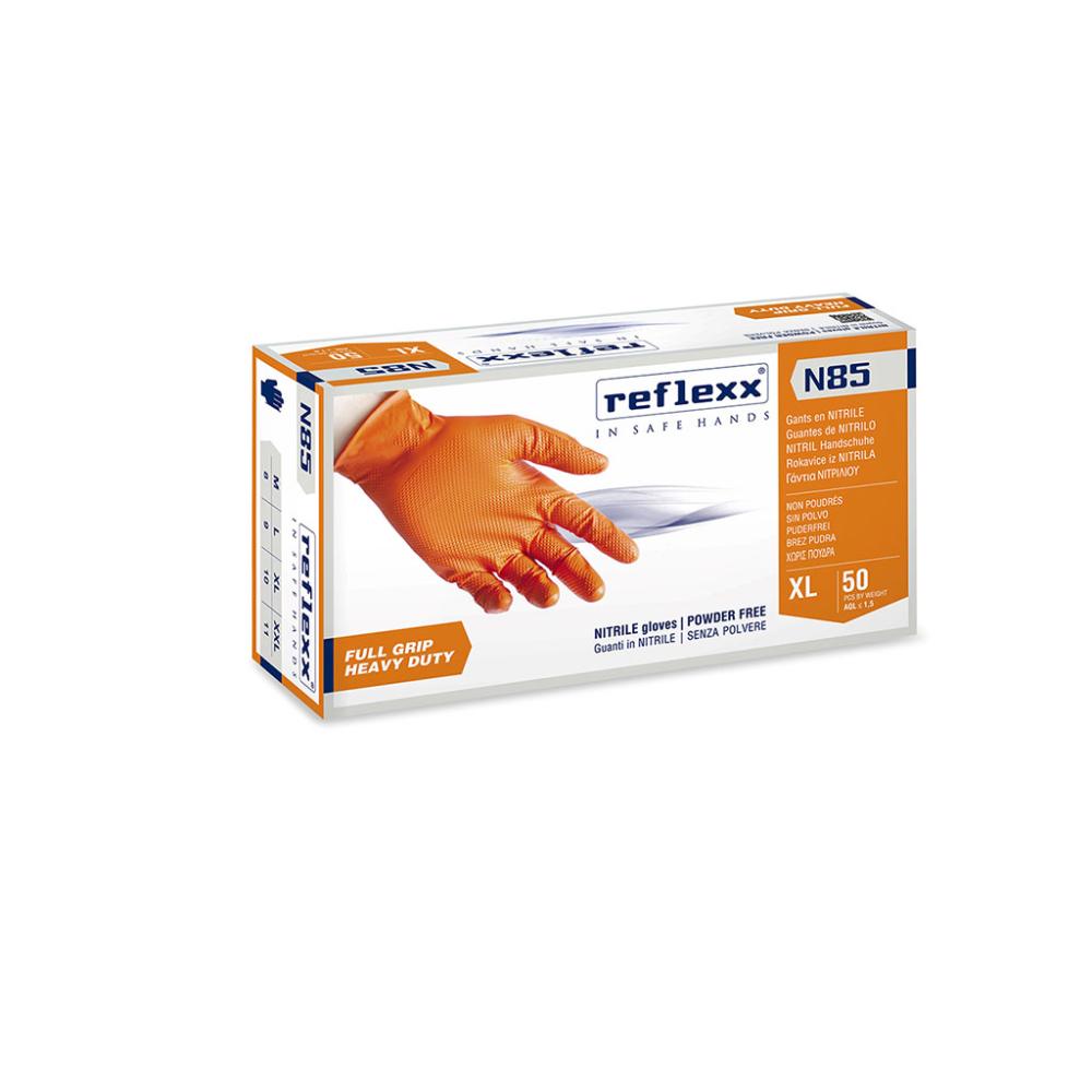 Reflex n85 - Nitrile arancione puntinato pezzi 50